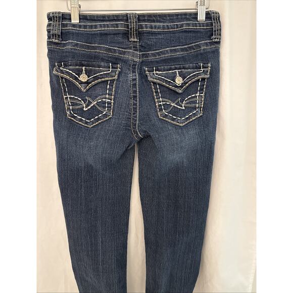 A.N.A A New Approach Capri Jeans Womens Size 4 Thick Stitch Medium Wash Nice - Picture 6 of 9